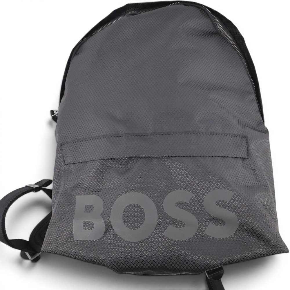 NEW Hugo Boss Pixel R Logo Ripstop Backpack Black Sleeveless Mens OS